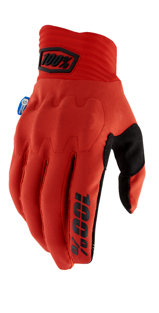 100% Cognito Smart Shock Gloves - Red - Large 10014-00047 - Howling Moto