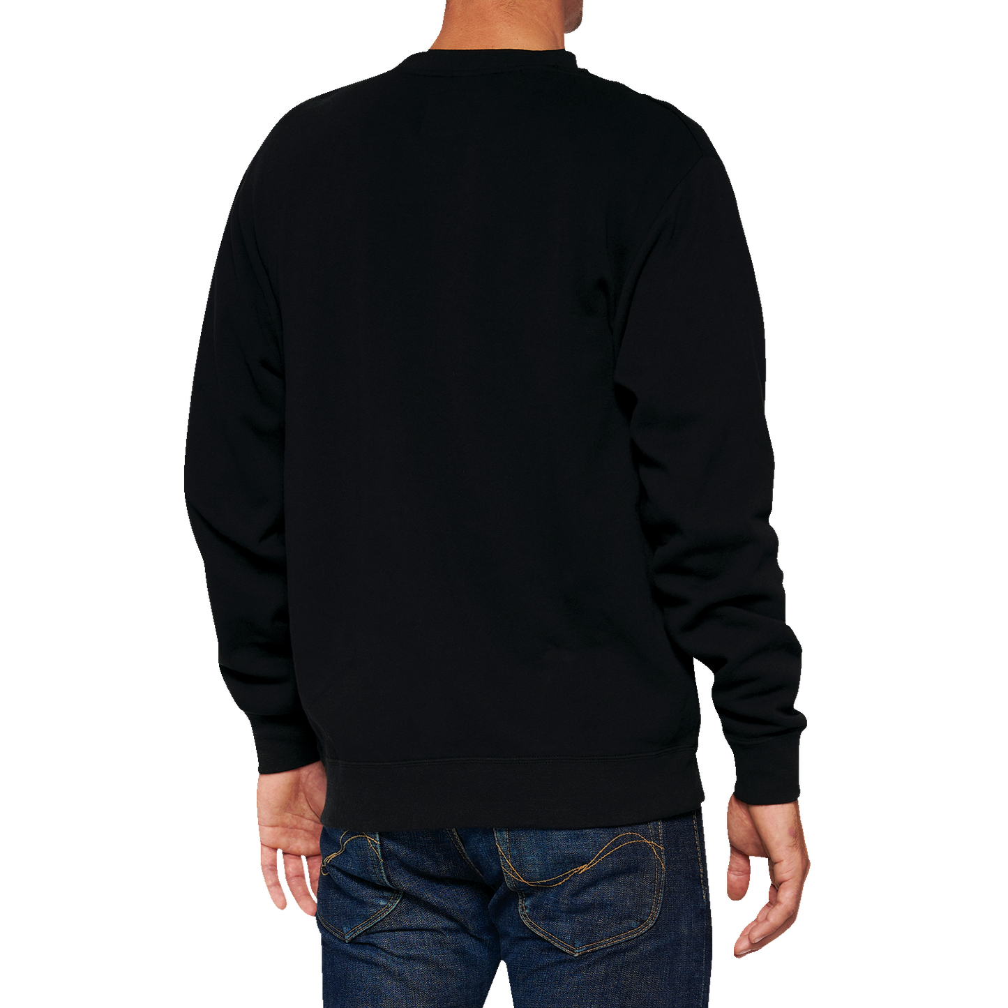 100% Icon Long-Sleeve Fleece Sweatshirt - Black - Small 20026-00000 - Howling Moto