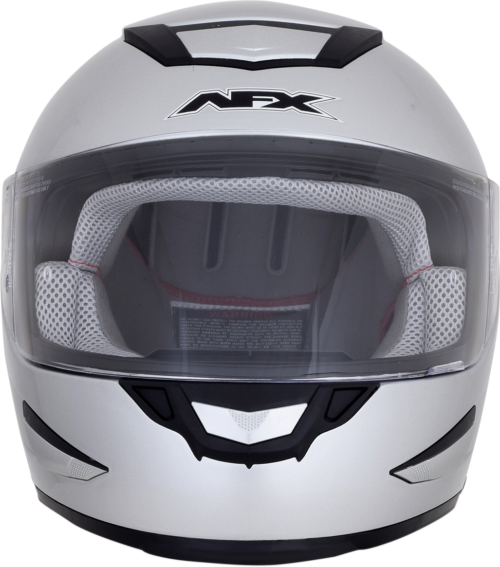 Bill's Exhausts AFX FX-99 helmet in silver, 2XL size, featuring a sleek aerodynamic design and detailed helmet graphics.