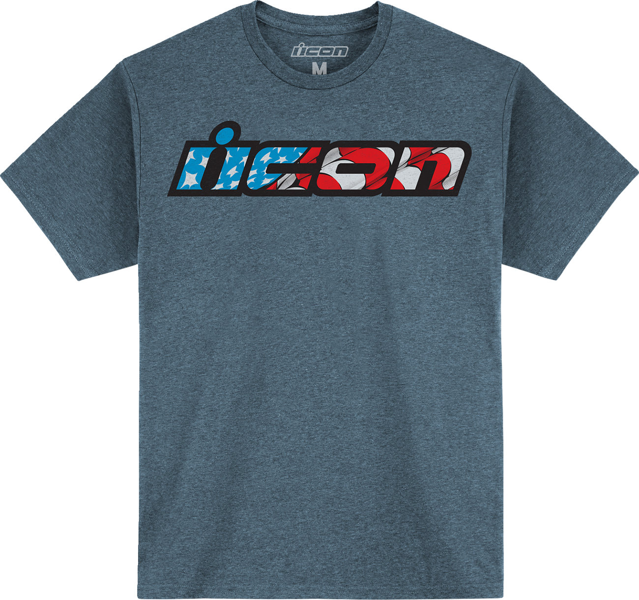 Open box Bill's Exhausts Old Glory™ T-Shirt in Jade Heather Black, Small, with front graphic design and comfortable fit.
