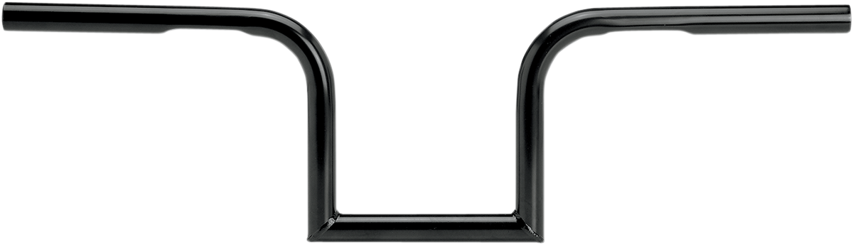 Black BILTwell Frisco II 7/8-inch handlebar for motorcycles, showcasing the sleek, curved design and durable construction.