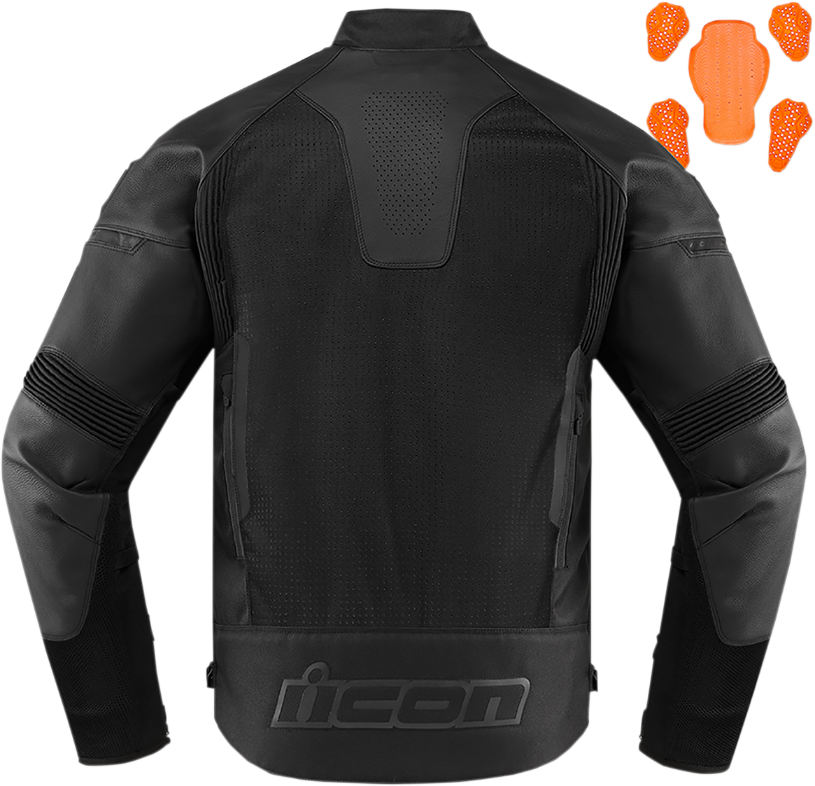 Bill's Exhausts ICON Contra2™ Perf CE Stealth Jacket in small, featuring black nylon fabric with reflective accents and multiple pockets.