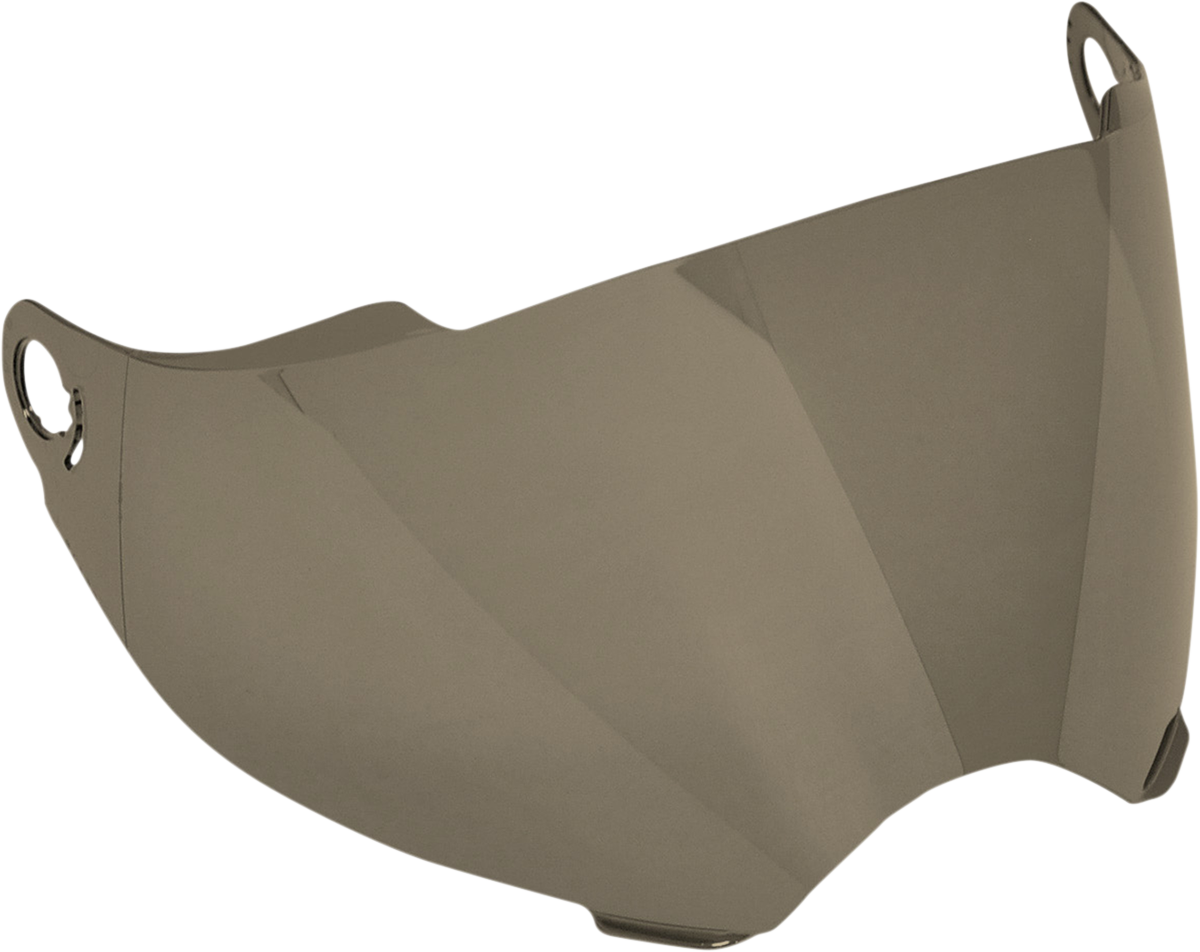 Bill's Exhausts AFX FX-39DS/2 helmet shield with gold mirror outer layer, reflective visor for motorcycle helmet protection.