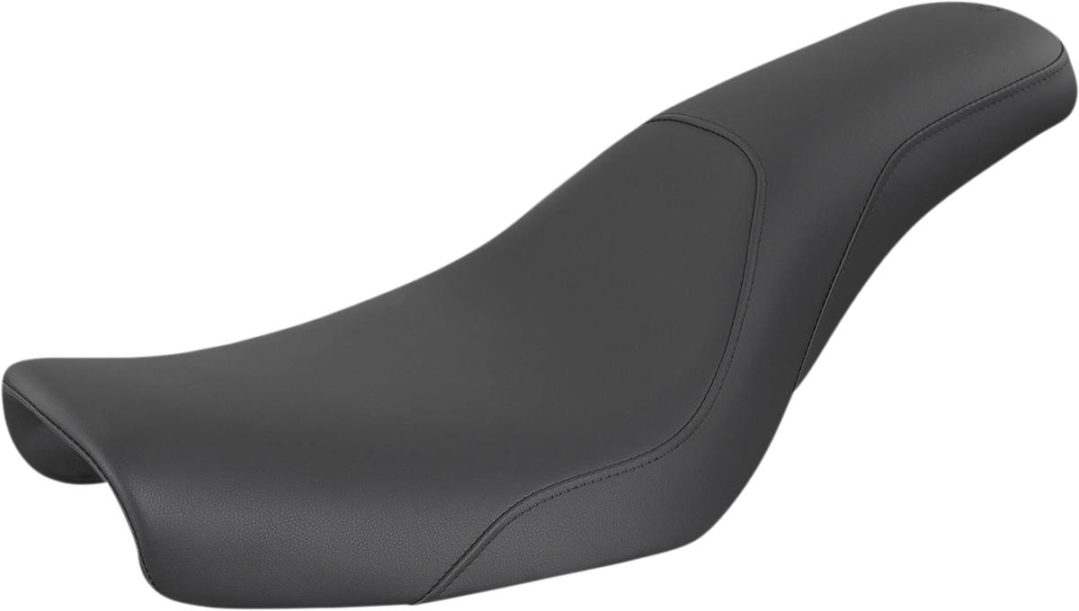 Black SADDLEMEN Profiler motorcycle seat for FXD 96-03, smooth design, designed for Harley-Davidson bikes.