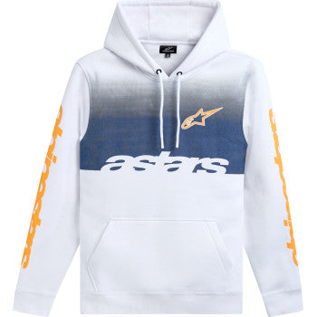 Alpinestars Specter pullover hoodie in white, medium size, featuring a comfortable fit and stylish design.
