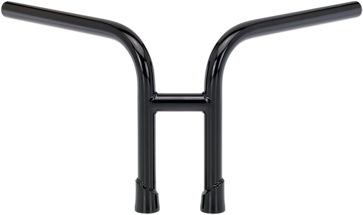 Black BILTWELL Rebar handlebar for motorcycles, showcasing the sturdy, high-quality design with a matte finish.