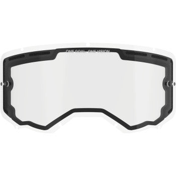 Clear dual lens for ALPINESTARS Vision 8, 5, or 3 helmet, designed for optimal visibility and protection.