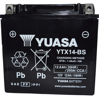 Yuasa Battery - YTX14-BS - Howling Moto