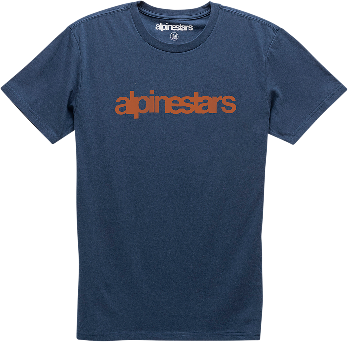 Navy and red ALPINESTARS Heritage Word T-Shirt in XL, featuring bold logo print on front, casual fit, from Bill's Exhausts.