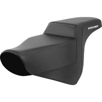 Black SADDLEMEN Racing Seat for FXLR/S/ST motorcycles, designed for the 2018-2024 Harley-Davidson FXLR models.