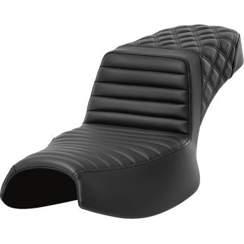 SADDLEMEN Step-Up Seat - Front Tuck-n-Roll/Rear Lattice Stitch - Extended Reach - Challenger '20-'24 I20-06E-176 - Howling Moto