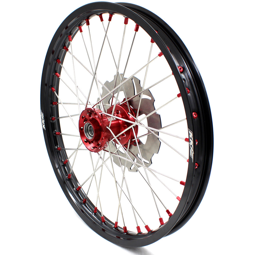 KKE 21&18 21&19 Wheels Set for HONDA XR650R 2000-2008 Red Nipple Discs