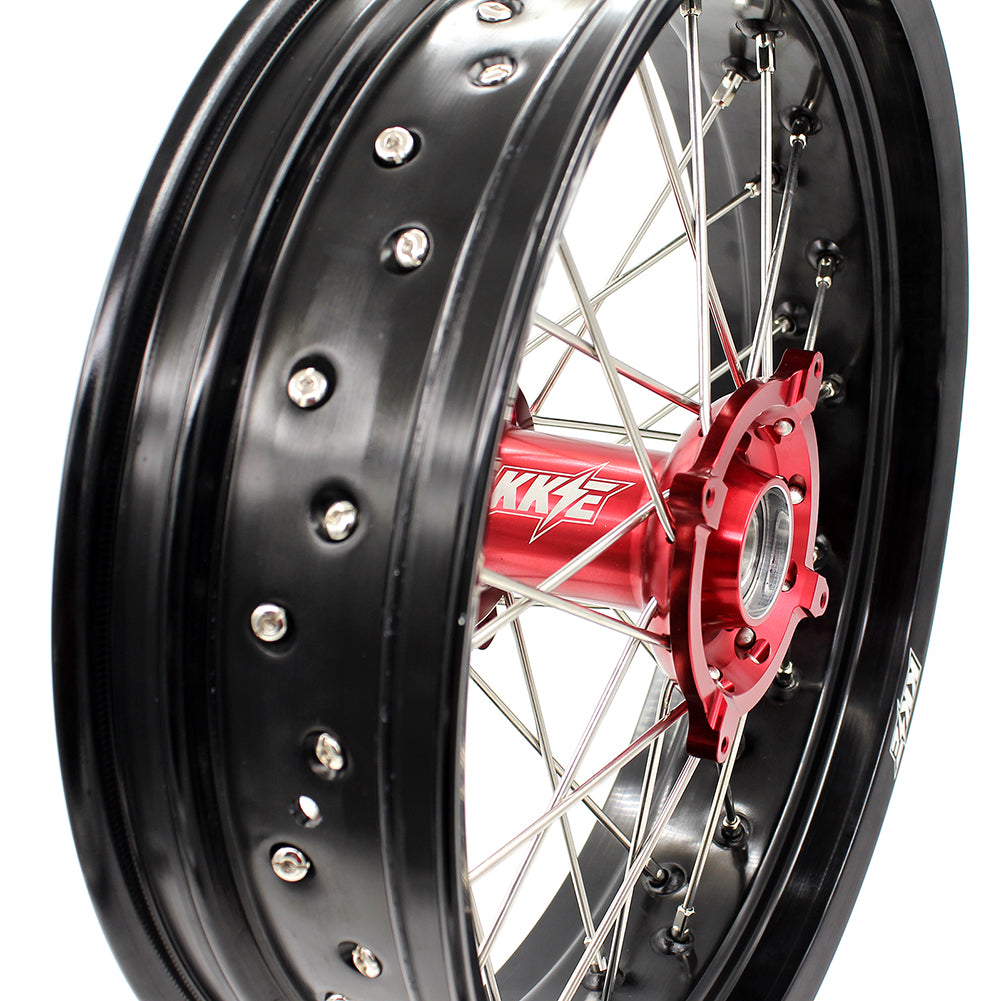 KKE 3.5 & 4.25 Supermoto Wheels for Honda CRF250R 2014-2025 CRF450R 2013-2025 CRF450X 2019-2025 - Howling Moto