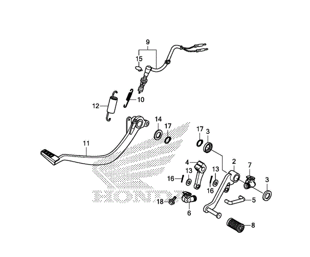 Honda Monkey OEM Brake Pedal - Howling Moto