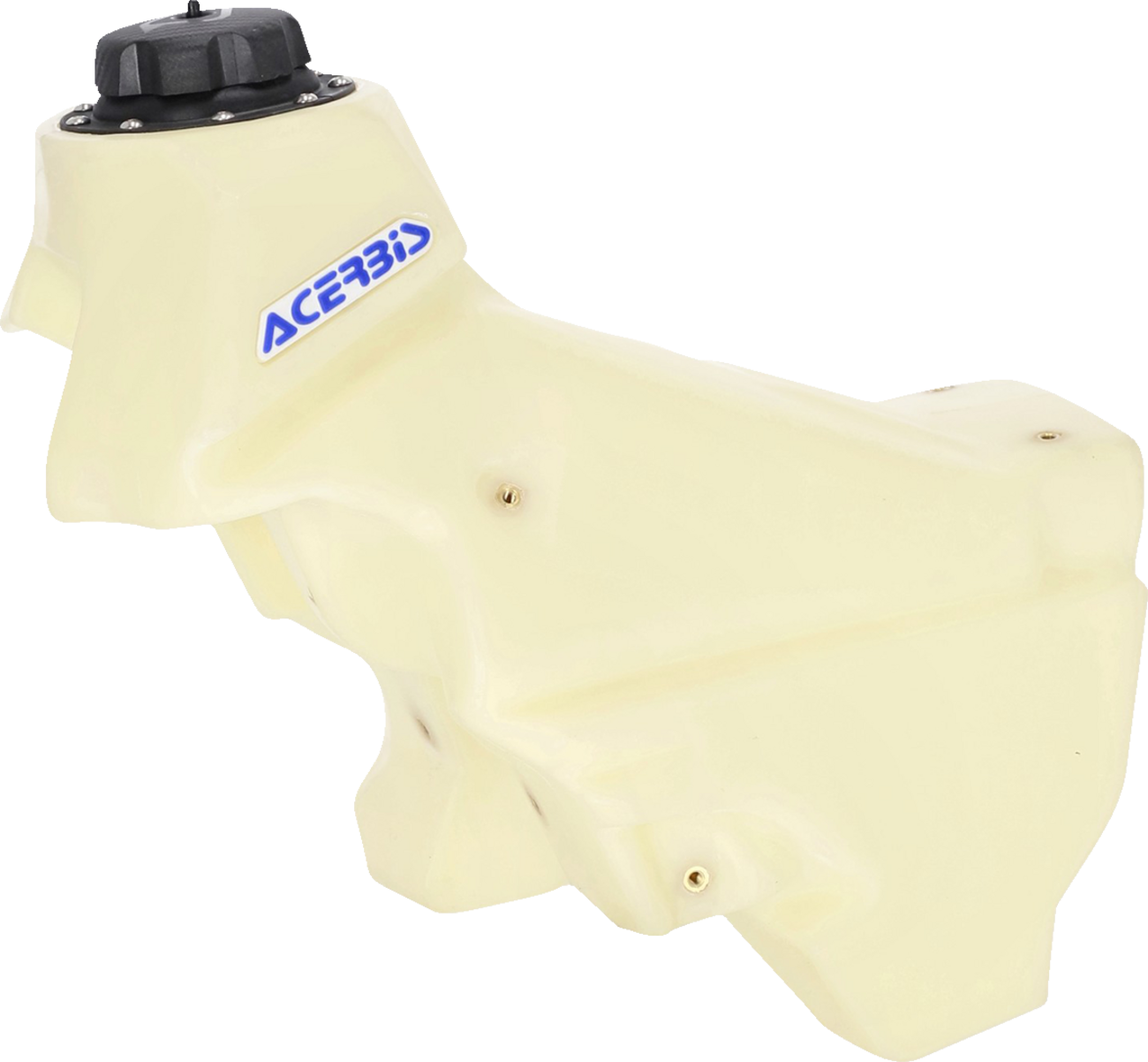 Acerbis natural fuel tank for Yamaha YZ 125/250/X 2022-2023, shown from the side with a smooth, curved body design.