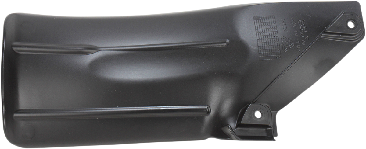 Black Acerbis mud flap designed for motorcycle protection, featuring the product code 2320870001, shown in a close-up angle.