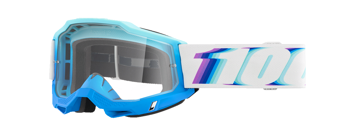 Clear Accuri 2 Goggles by Bill's Exhausts with adjustable strap and wraparound lens for safety and comfort.