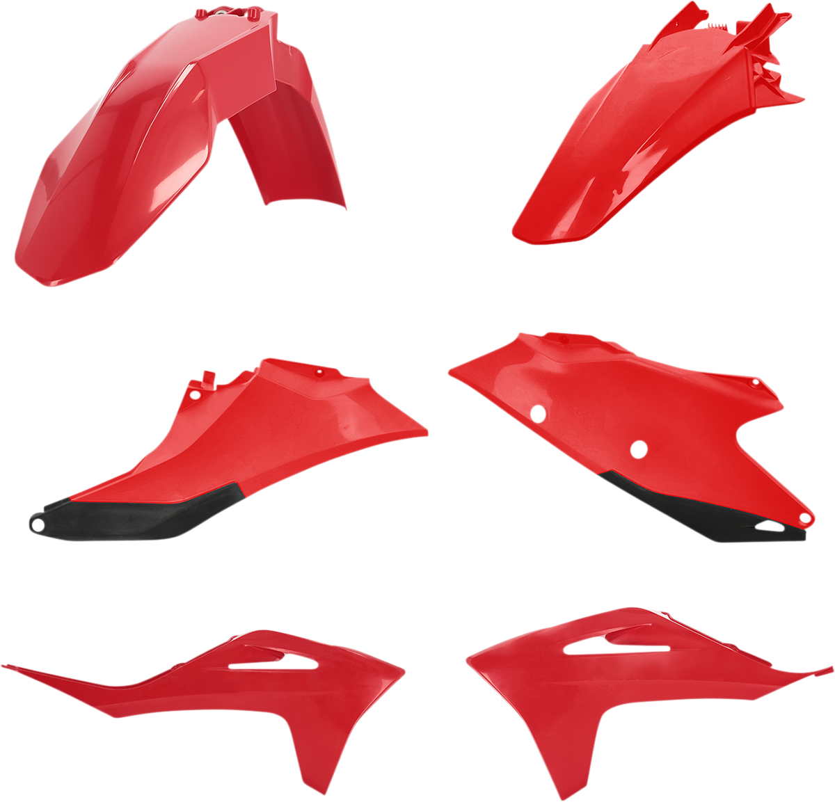 Acerbis standard replacement body kit for motorcycles, showcasing the OEM body parts with a sleek, durable design.