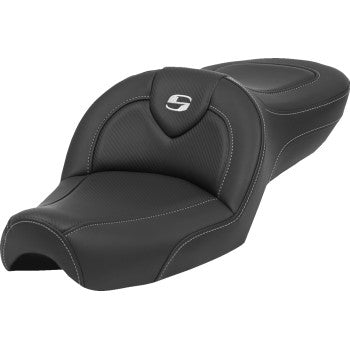 Carbon fiber SADDLEMEN Roadsofa XL motorcycle seat without backrest for Harley Davidson '79-'03, designed for model 879-03-185.