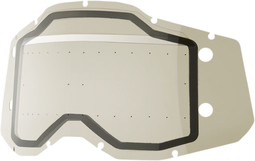Bill's Exhausts Accuri 2/Racecraft 2/Strata 2 dual lens goggles with smoke tint, featuring bumps for a secure fit.