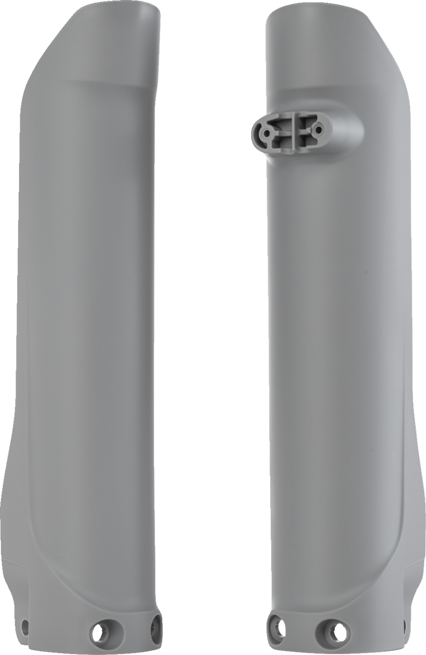 Gray ACERBIS lower fork cover for Husqvarna motorcycle, body part designed for fork protection.