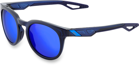 100% Campo Sunglasses - Blue - Blue Mirror 61026-031-42 - Howling Moto
