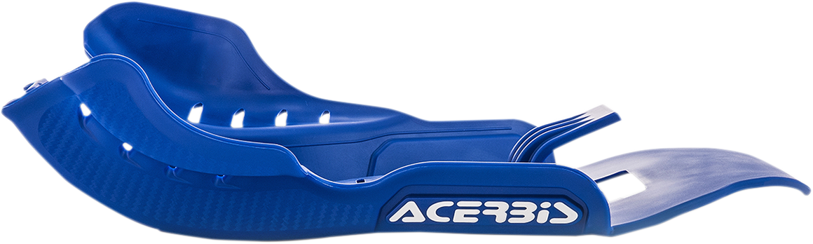 Acerbis blue skid plate for Yamaha YZ 250/250X motocross bikes, made of durable body material for protection and off-road riding.