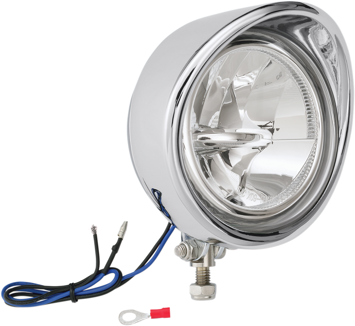 Bill's Exhausts Show Chrome 3.5-inch LED driving light for engine, with chrome finish and bright LED illumination.