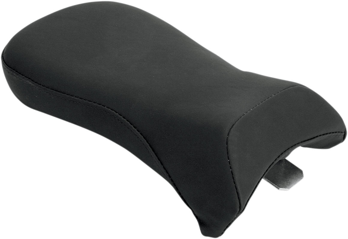SADDLEMEN Sport Pillion seat for Yamaha XVS1100 motorcycle, black leather with stitching, designed for comfortable passenger riding.