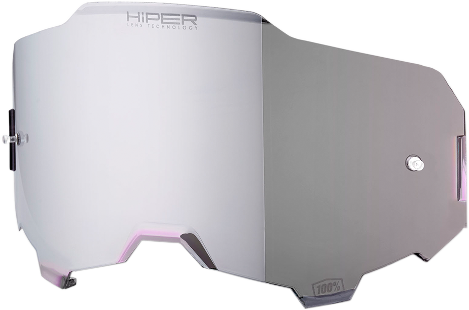 100% Armega Lens - HiPER Silver Mirror 51041-038-02 - Howling Moto