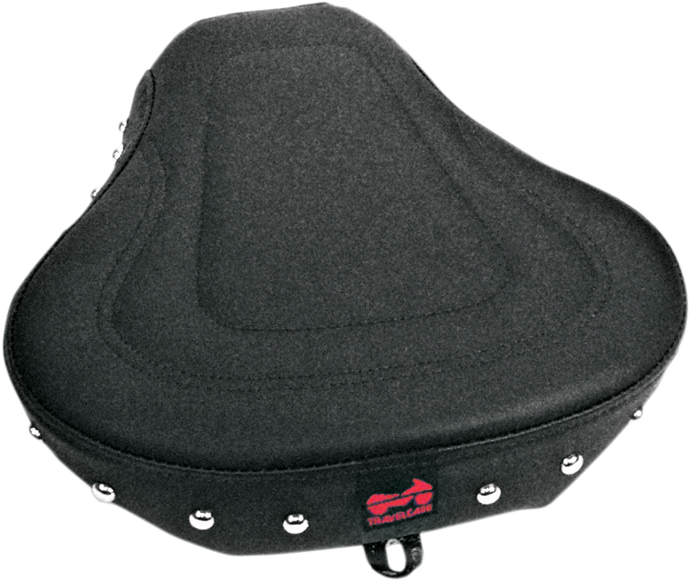 Studded SADDLEMEN Touring Pillion seat for VTX1800 motorcycle, designed for comfortable riding and stylish appearance.