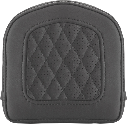 SADDLEMEN Sissy Bar Pad - Lattice Stitched - Black 0408SM - Howling Moto