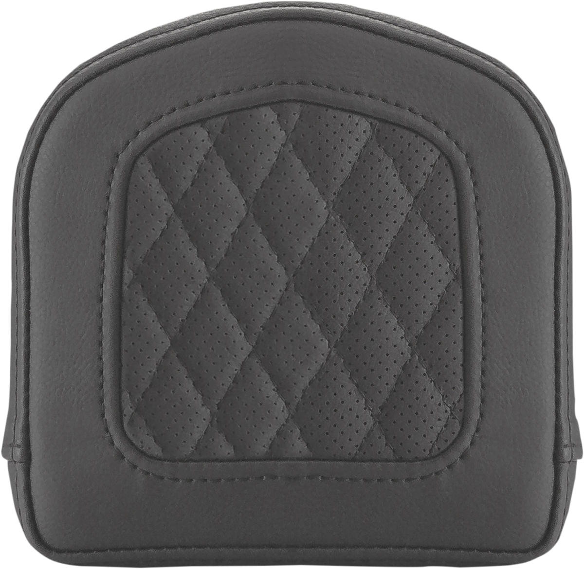 Black SADDLEMEN Sissy Bar Pad with lattice stitching, designed for motorcycle seats, by Bill's Exhausts.