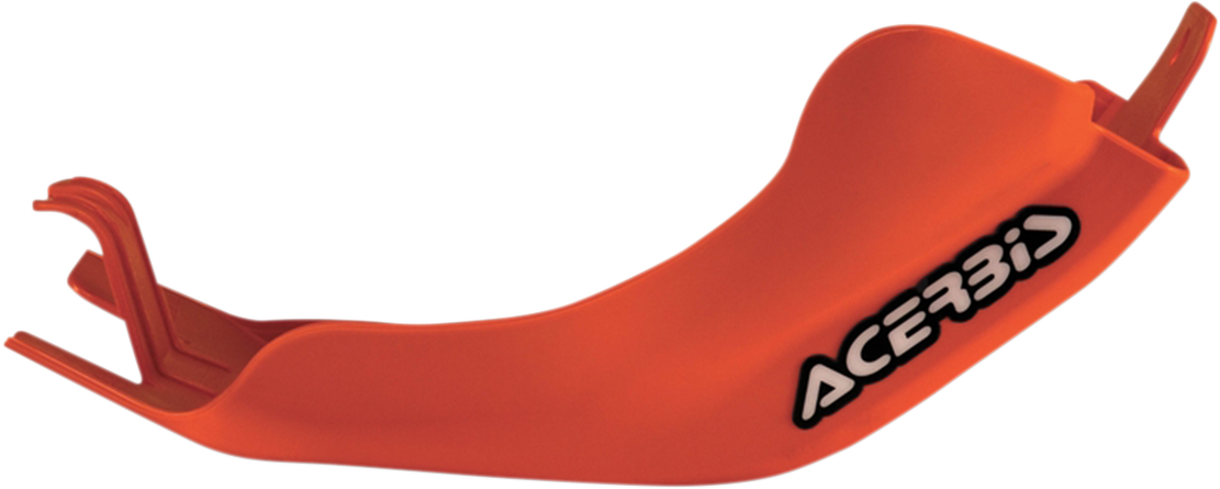 Orange ACERBIS skid plate for Husqvarna and KTM motorcycles, durable body protection part with brand-specific fit.