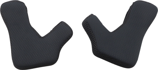 Bill's Exhausts 100% Aircraft Cheek Pads XS and L for helmet parts, showing padded interior and branding details.