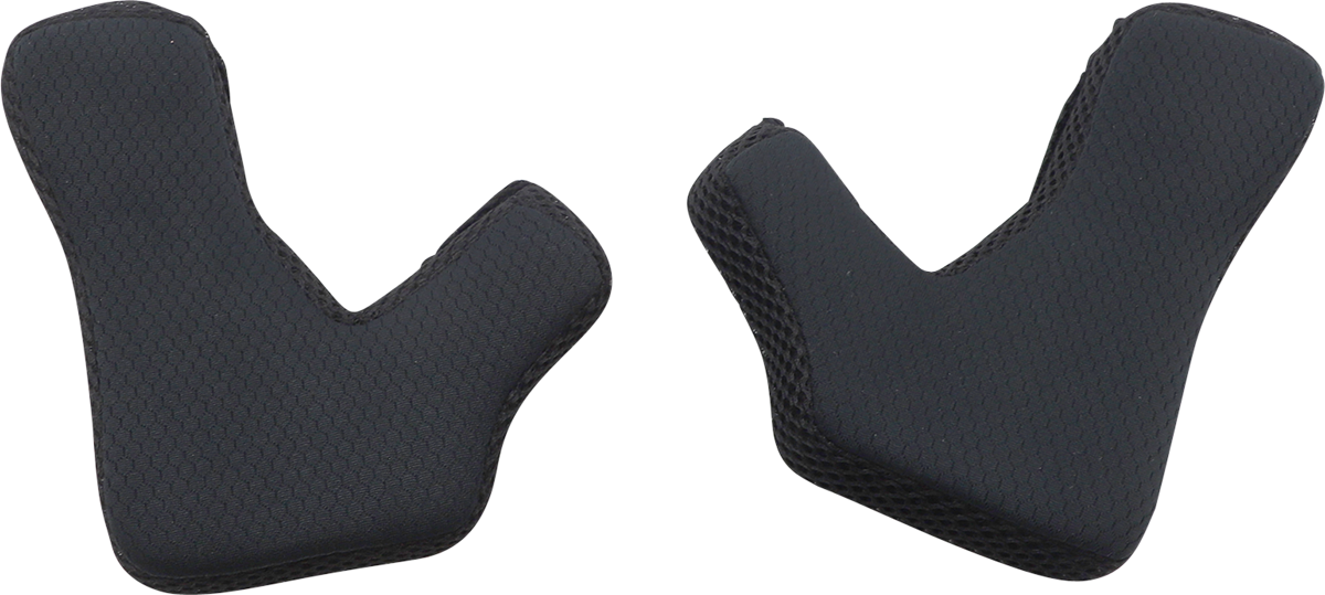 Bill's Exhausts 100% Aircraft Cheek Pads XS and L for helmet parts, showing padded interior and branding details.