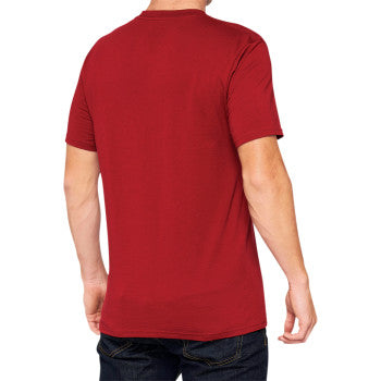 Bill's Exhausts 100% Vision T-Shirt in brick color, small size, featuring a casual fit and graphic design.