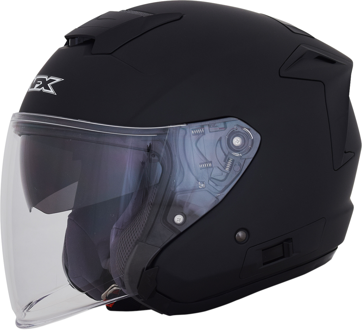 Matte black AFX FX-60 motorcycle helmet in 2XL size, featuring a sleek design and durable construction.