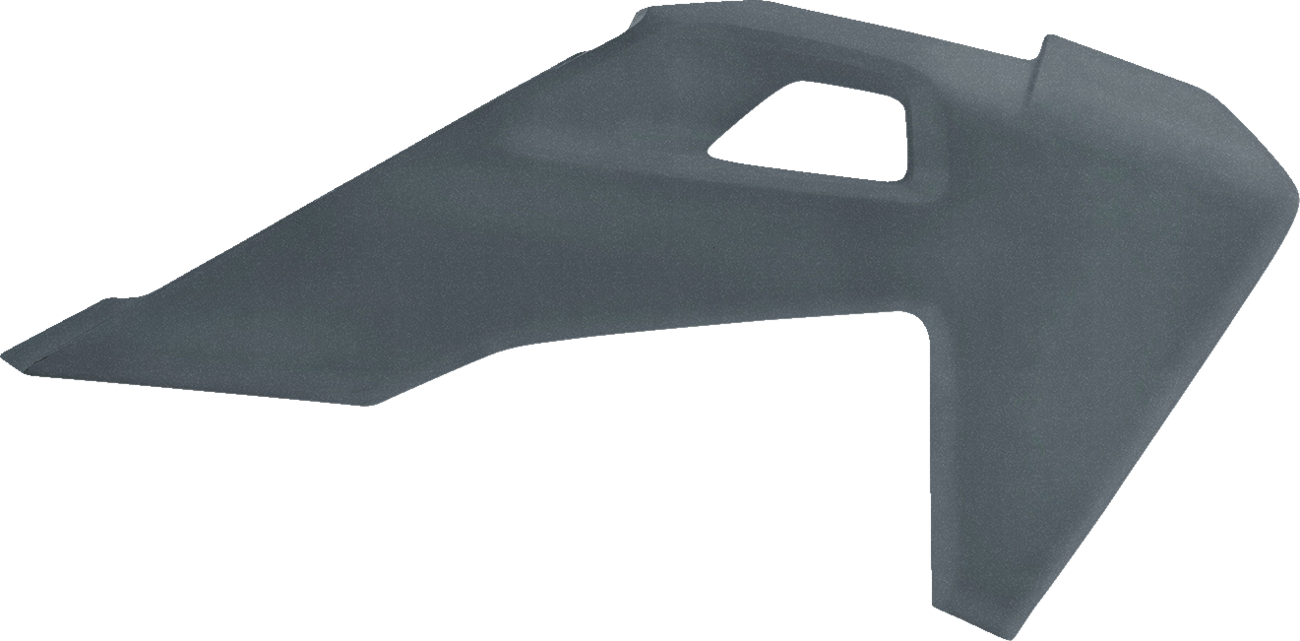 Gray metallic Acerbis radiator shrouds for body protection, designed for off-road or motocross bikes.