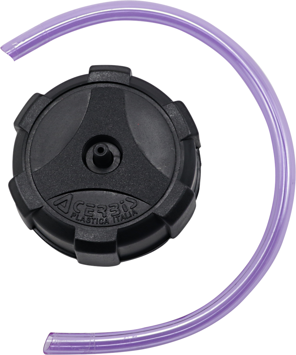 Large Acerbis gas cap for Acerbis gas tanks, made of durable body material, designed for secure fitting on compatible models.