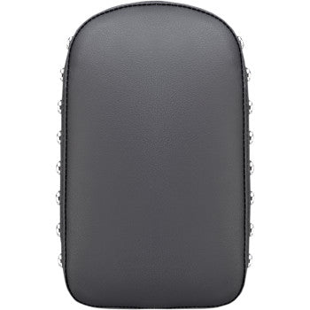 Studded SADDLEMEN Renegade Pillion Pad for seats, 6-inch universal fit, shown on motorcycle seat with textured surface.