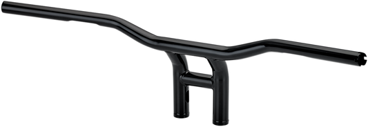 Black BILTWell Tyson XL pullback handlebars for motorcycles, 8-inch width, designed for comfortable handling and stylish look.