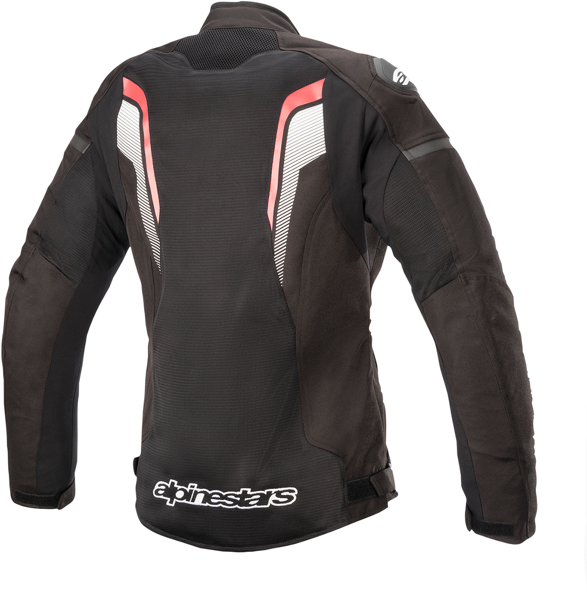 Alpinestars Stella T-GP Plus R v3 Air motorcycle jacket in black, red, and white, small size, featuring protective armor and ventilation.