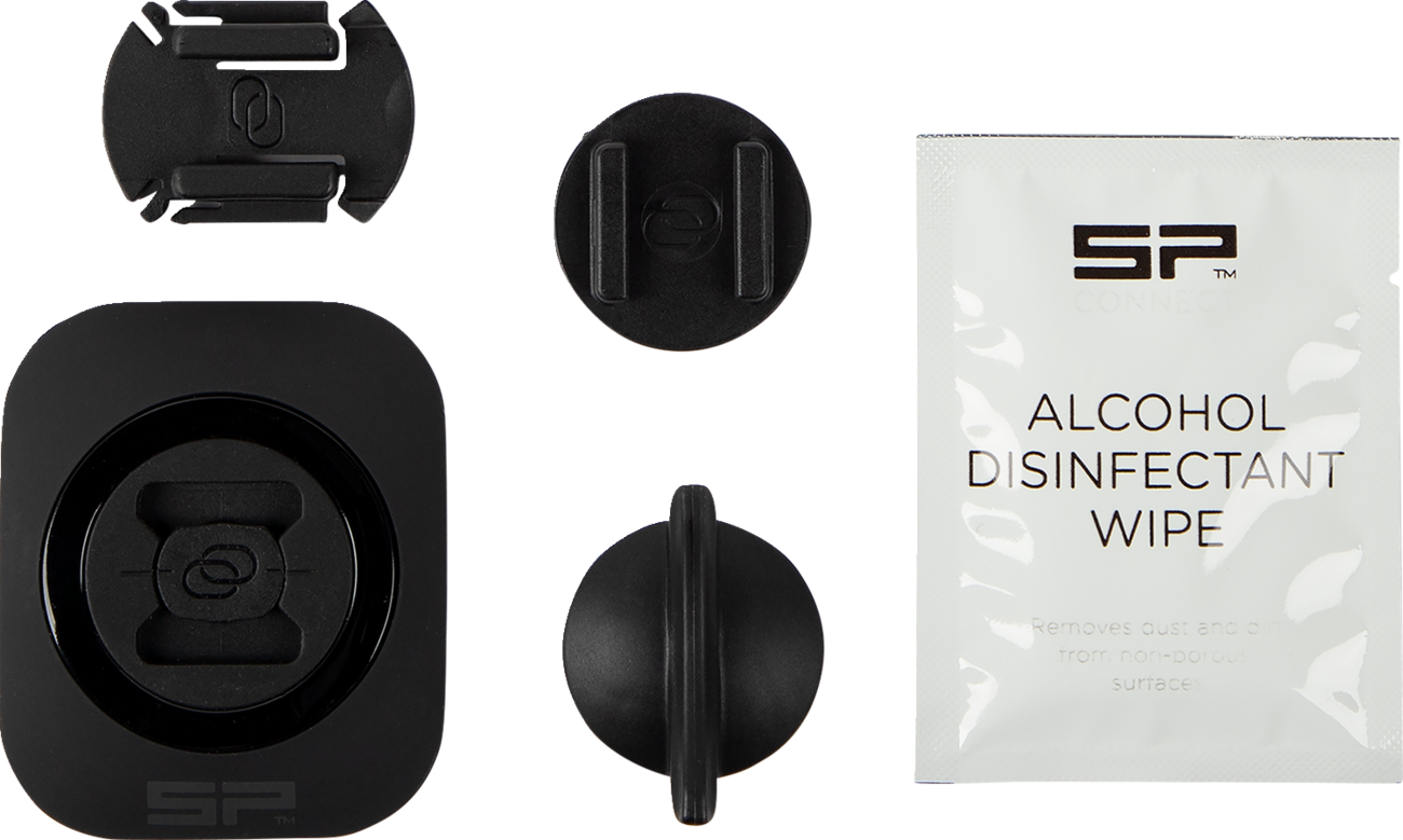 Bill's Exhausts SP CONNECT phone mount with adhesive, universal interface for secure smartphone attachment