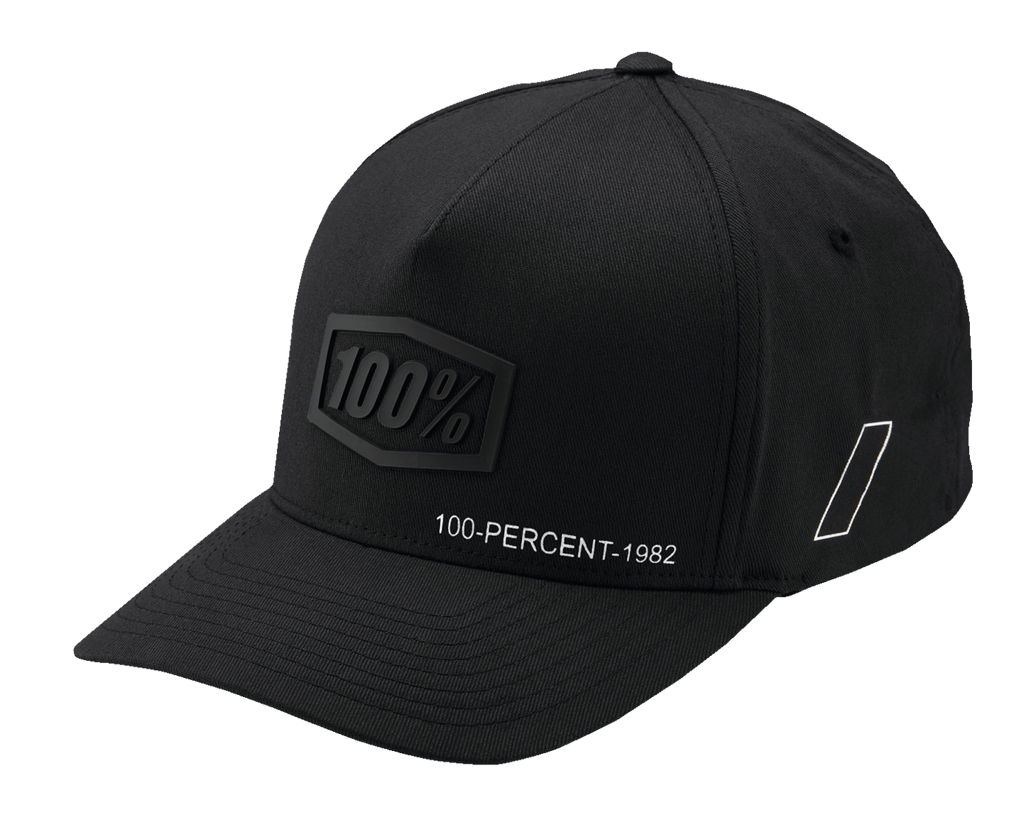 100% Shadow Flexfit® Hat - Black - Small/Medium 20043-00008 - Howling Moto