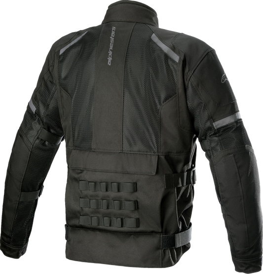Alpinestars Crosshill WP Air Jacket in black, size XL, featuring waterproof fabric and breathable design for riding comfort.