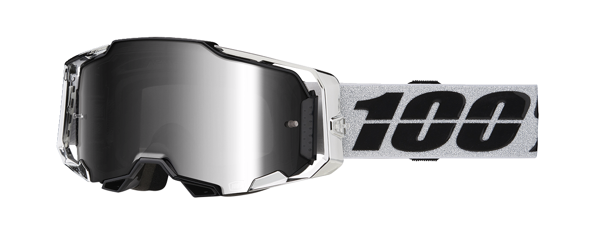 100% Armega Goggles - Atac - Silver Mirror 50005-00016 - Howling Moto