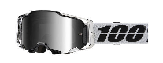 100% Armega Goggles - Atac - Silver Mirror 50005-00016 - Howling Moto