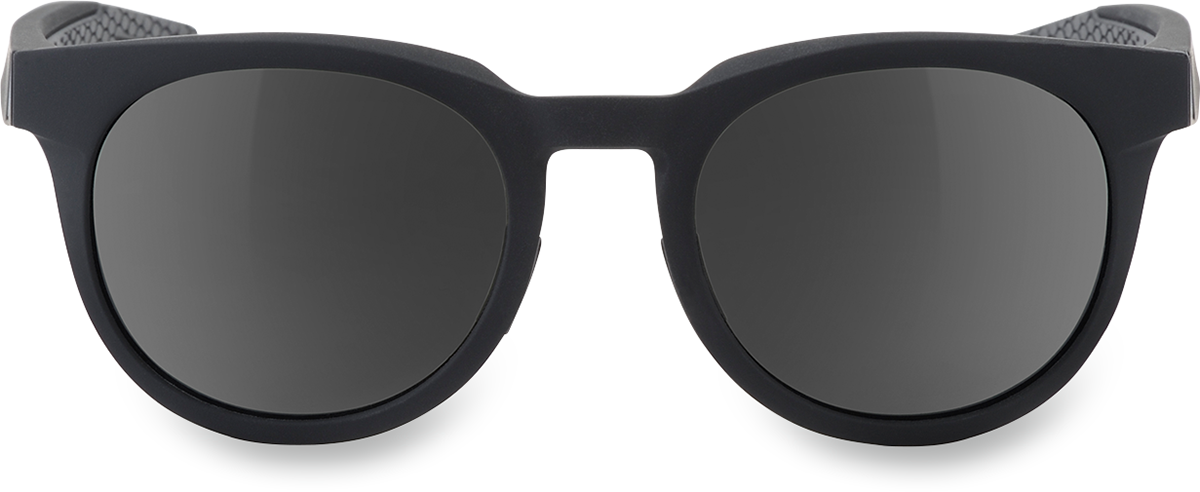 Black Campo sunglasses by Bill's Exhausts with gray PeakPolar lenses, featuring a sleek frame and modern design.