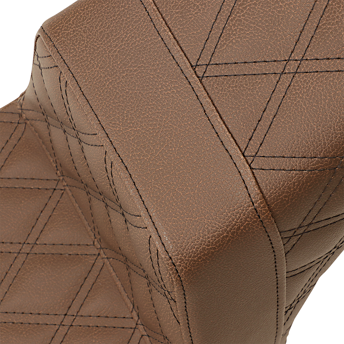Brown SADDLEMEN Step Up Seat with full lattice design for Scout Bobber I18-33-175BR, featuring a durable motorcycle seat.